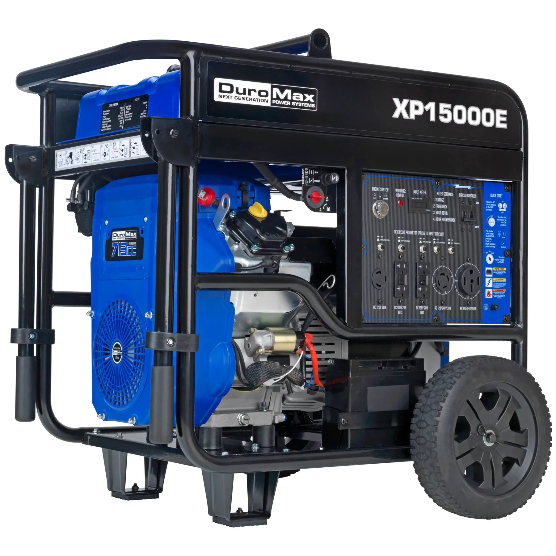 DuroMax XP15000E 15,000-Watt/12,000-Watt 713cc V-Twin Electric Start Gas Powered Portable Generator