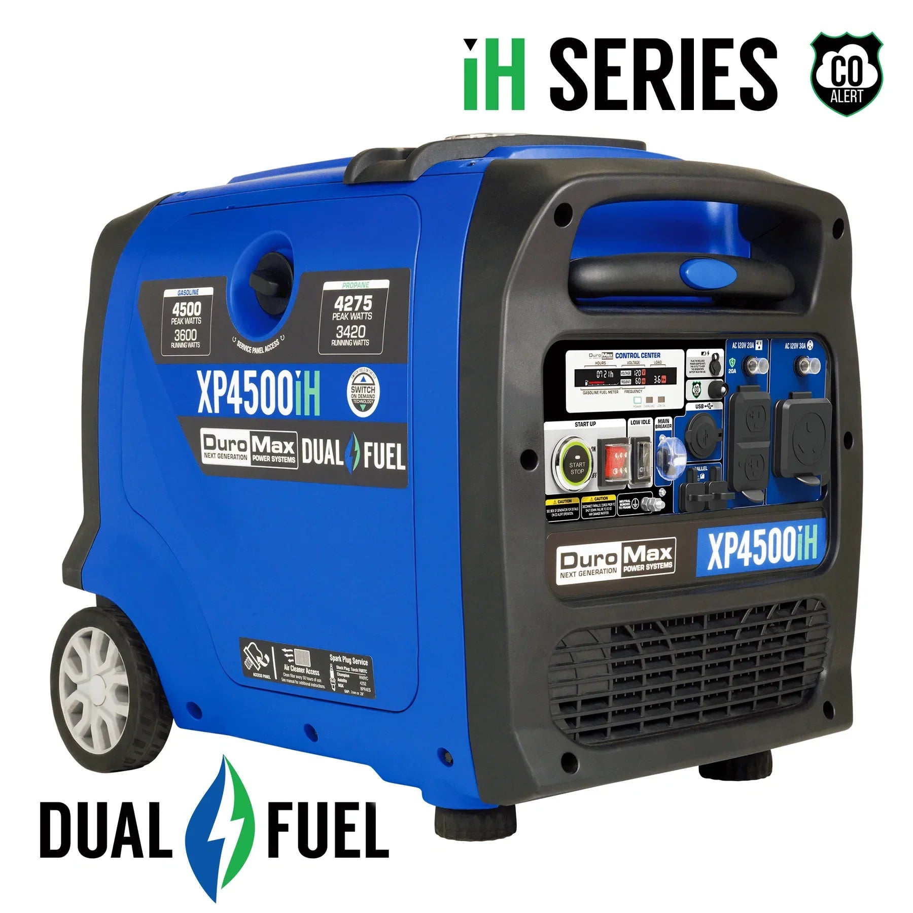 DuroMax 4,500 Watt Dual Fuel Portable Digital Inverter Generator