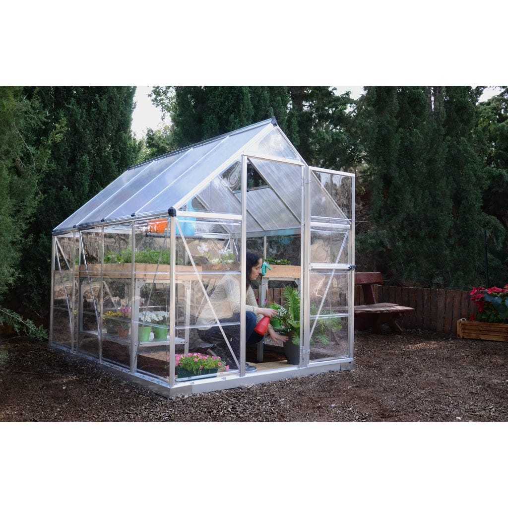 Palram - Hybrid 6' x 8' Greenhouse - Silver - HG5508